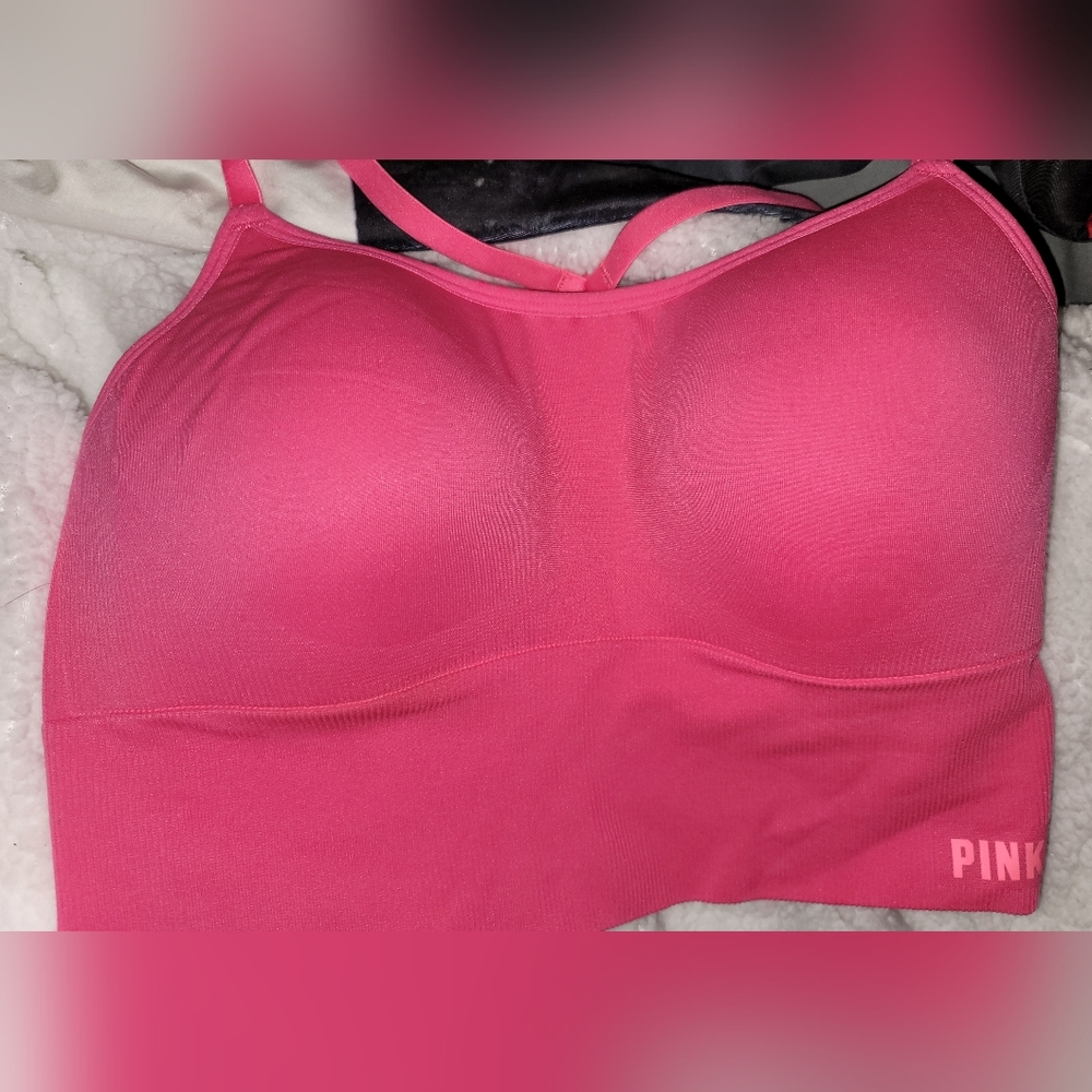 Pink Victoria Secret active bra